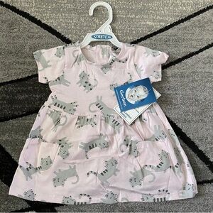 Gerber Pink Cat Print Casual Dress
